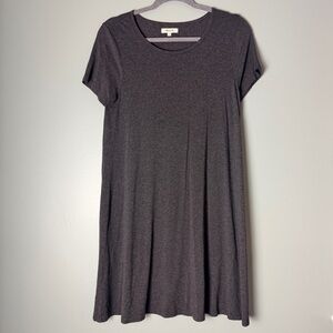 Madewell Charcoal Short Sleeve Swing Tee Dress Women’s Medium